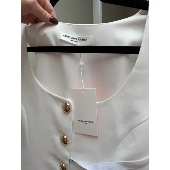 NWT NEW Amanda Uprichard Kya Jumpsuit Womens Small White - Picture 5 of 7